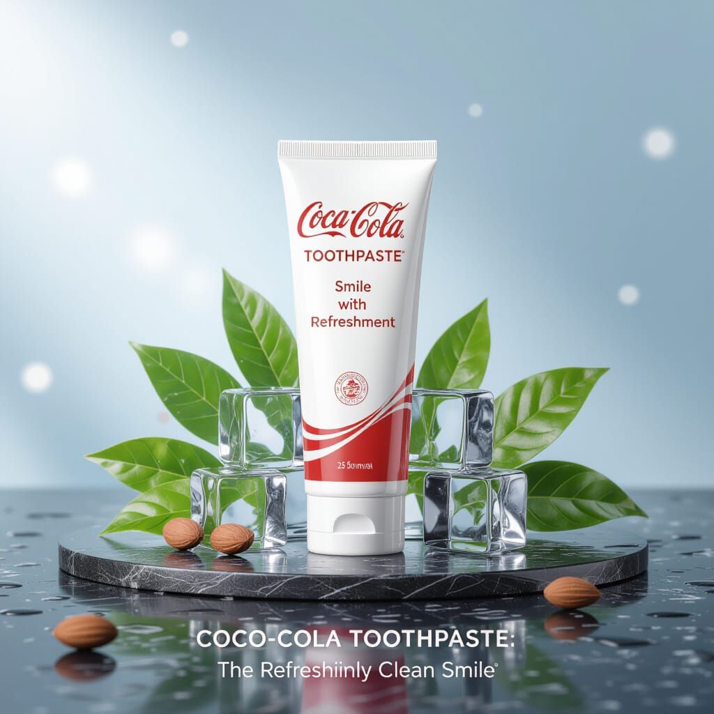 Coco-Cola Toothpaste Product Shot: Refreshingly Clean