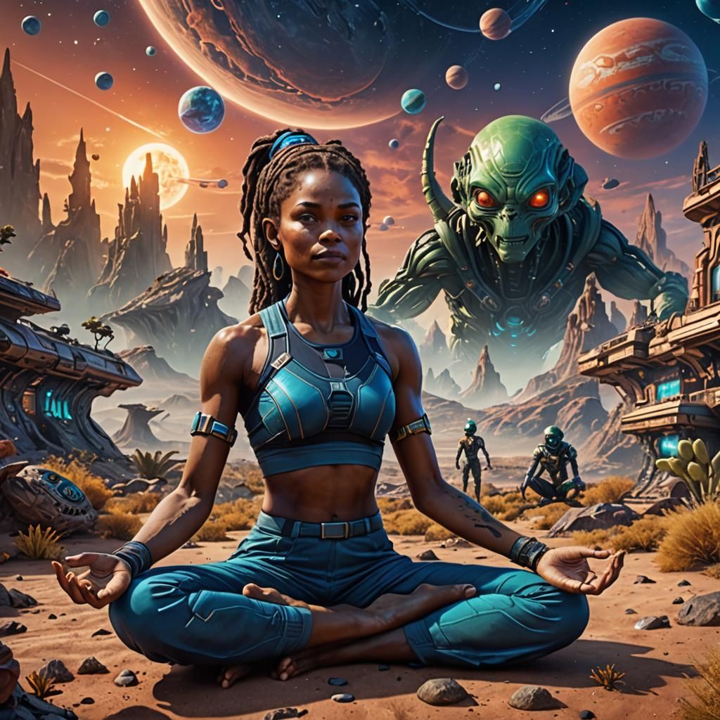 Alien Yoga on a Strange Planet