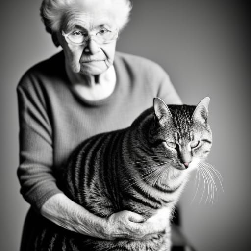Lady with a cat