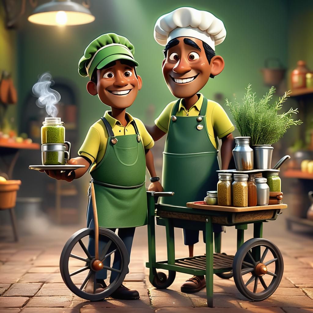 Pixar-Style 3D Character: Peruvian Street Vendor