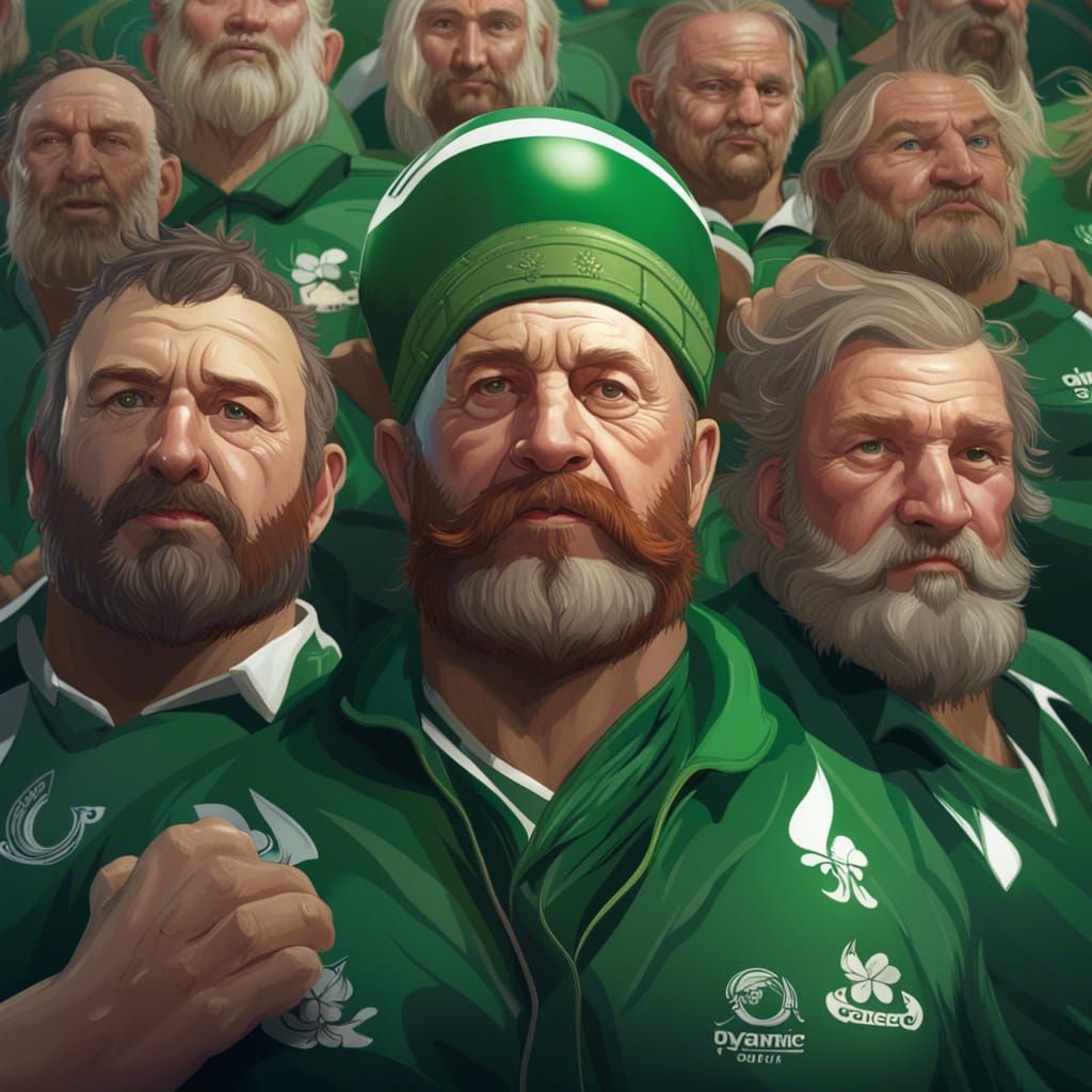 Hyperdetailed Portrait of Irish Rugby Fans