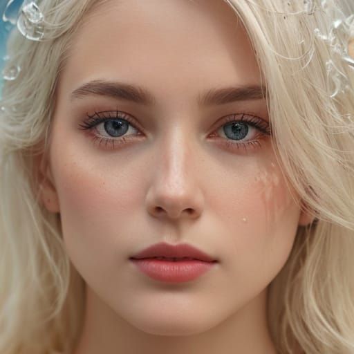 Stunning Woman in Hot Spring, Photorealistic UHDR RAW Photo