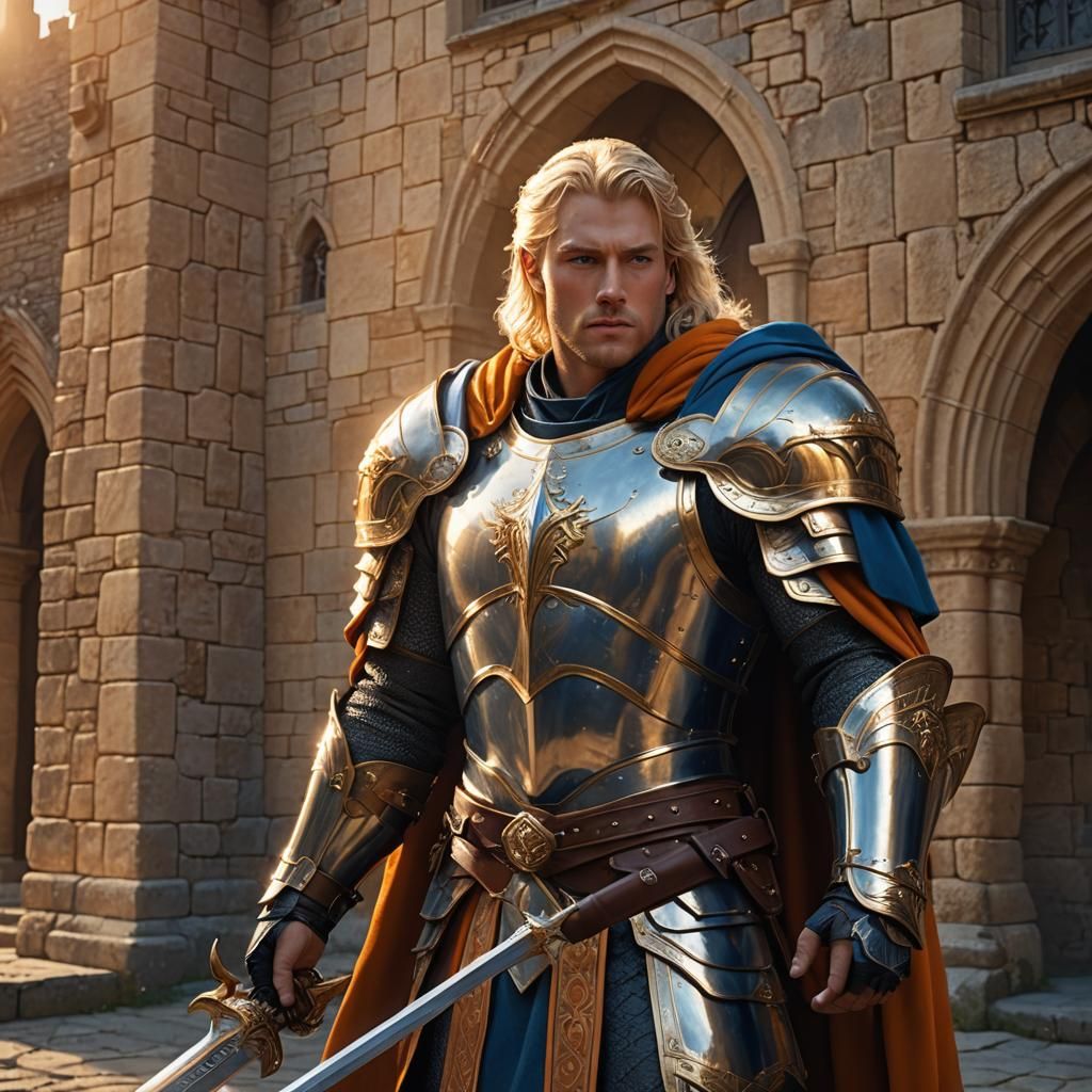 Heroic Paladin in Castle Concept Art