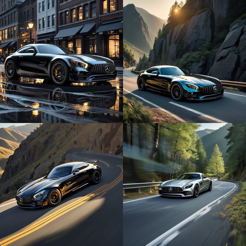 Luxurious AMG GT Roadster in High-End Digital Art