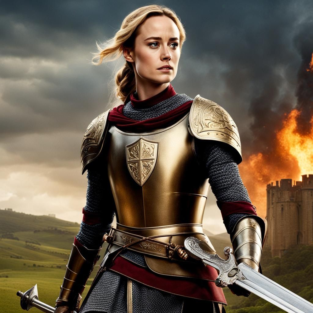 Brie Larson as a Medieval Knight