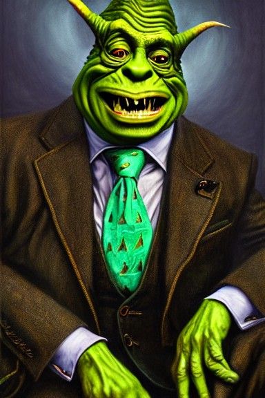 John Goblikon Portrait as a Detailed Oil Painting