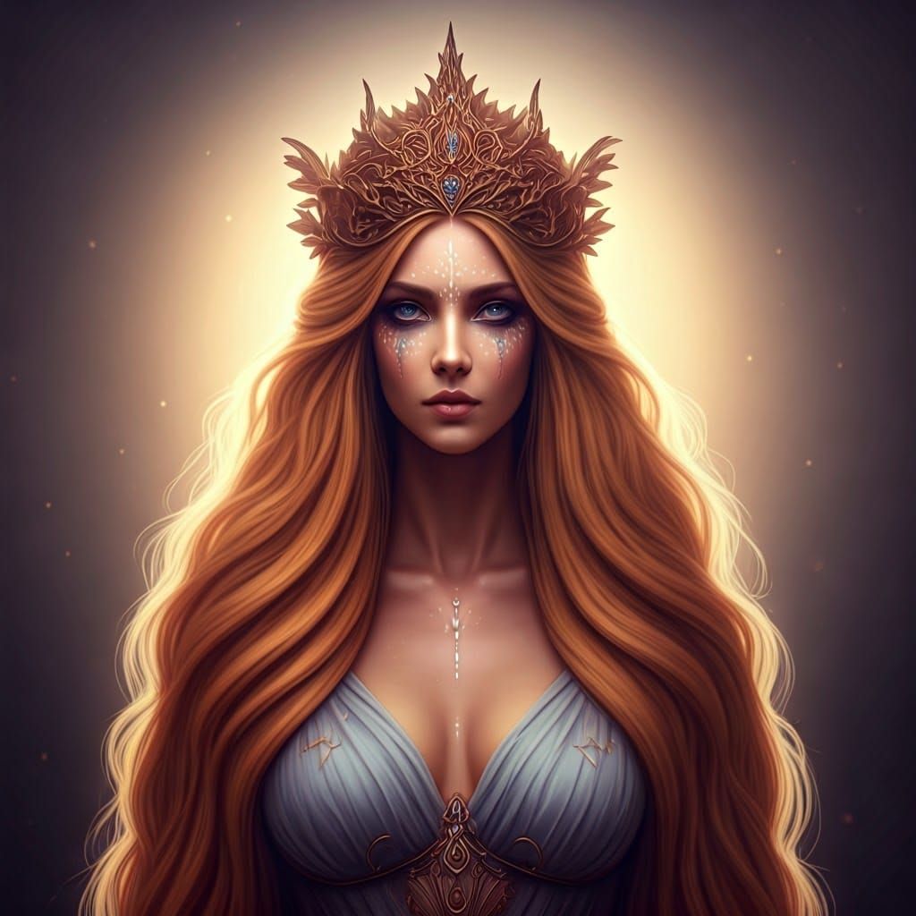 Majestic Centaur Goddess in Dreamy Mystical Landscape