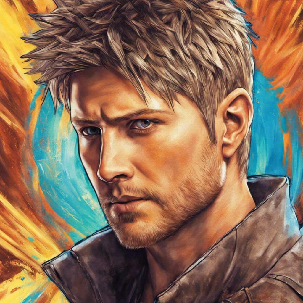 Jensen Ackles as Naruto: Hyperrealistic Concept Art