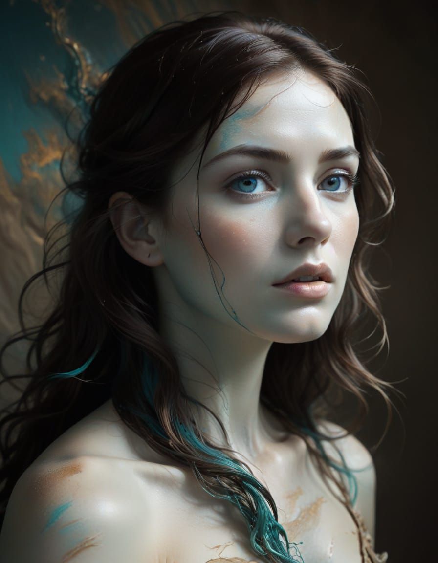 Turquoise Seascape in Eerie Surrealism