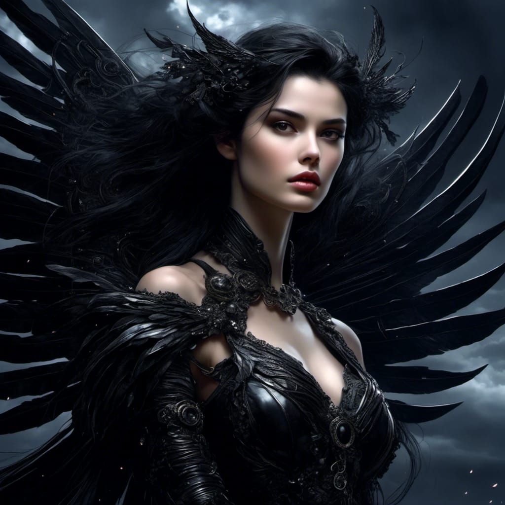 Gothic Heroine Portrait in Dark Fantasy Style