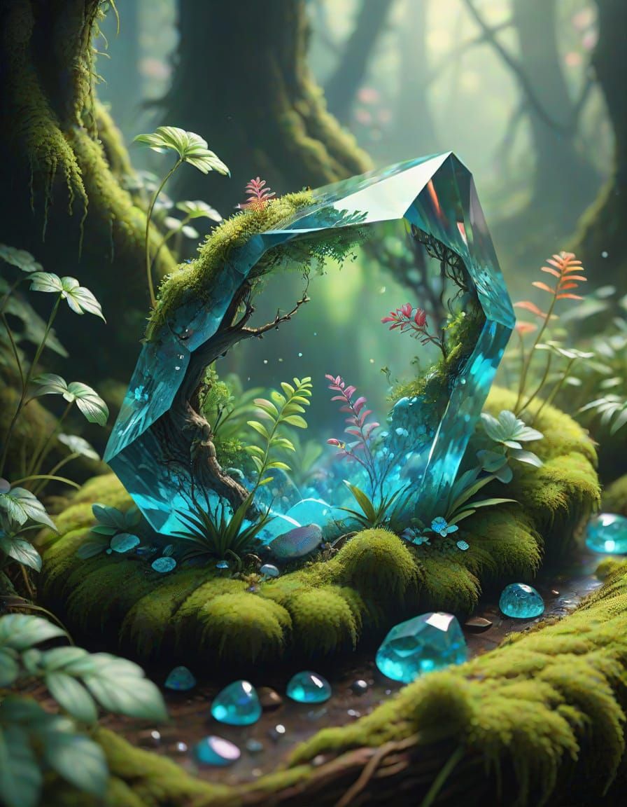 Mystical Gemstone Prism in Fantasy Concept Art Style