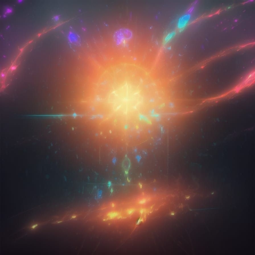 Ethereal Surrealism in Glowing Neon Digital Art