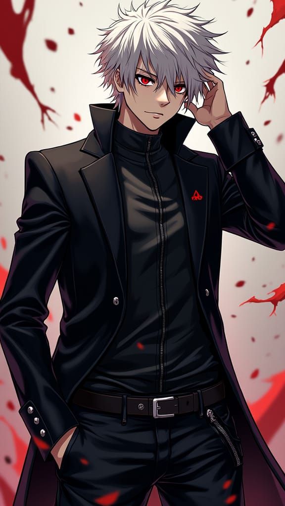 Ken Kaneki: Intense Anime Character Portrait