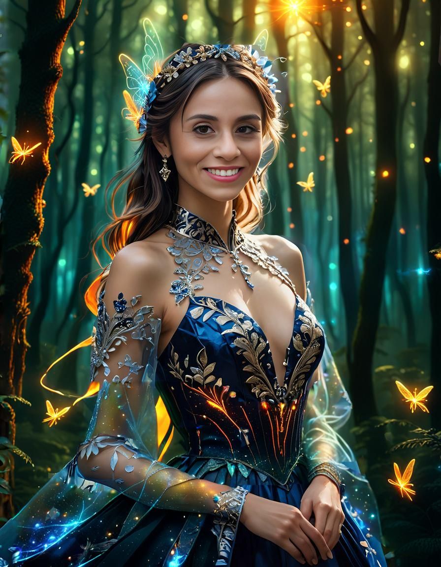 Luminous Fairies Light Up Enchanted Forest