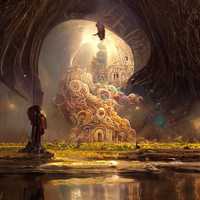 Steampunk Underground Heaven Digital Painting