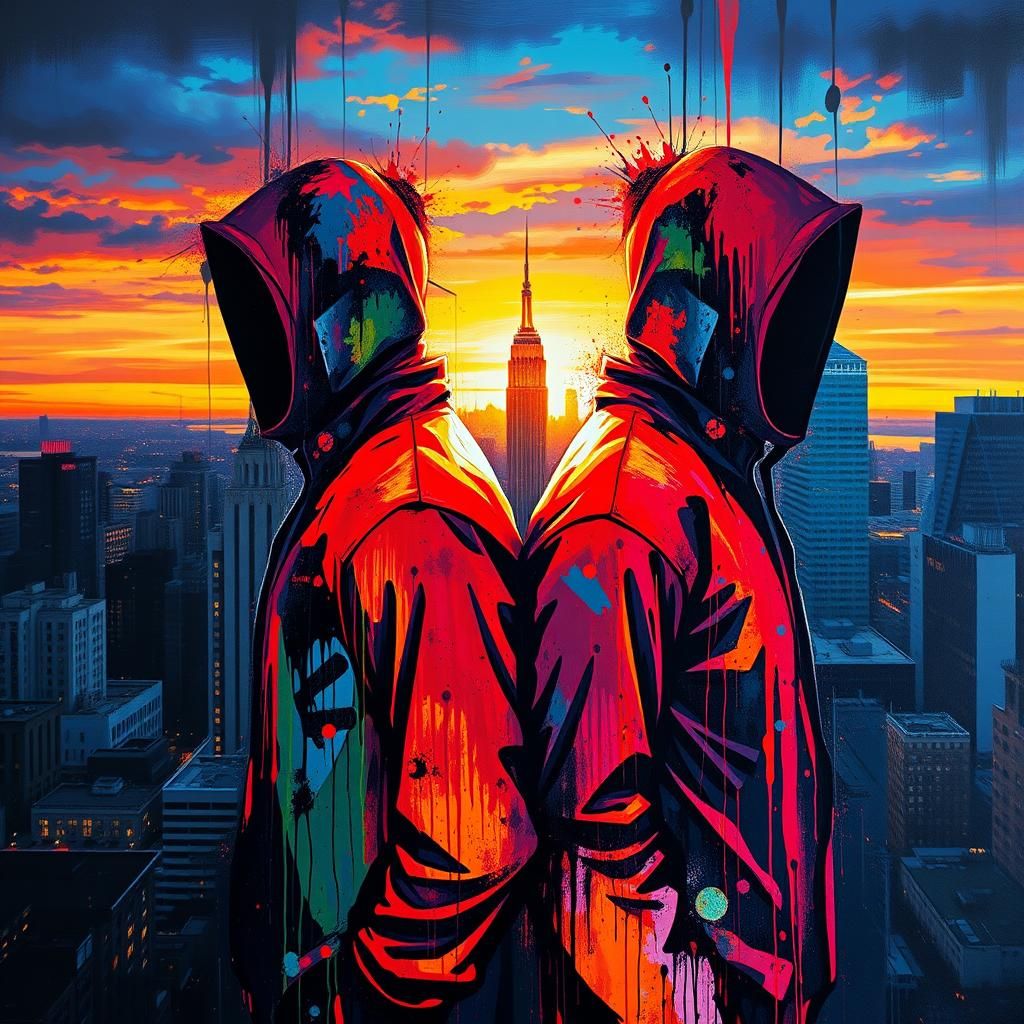 Unspoken Emotions: Vibrant Graffiti Art of Love and Fear