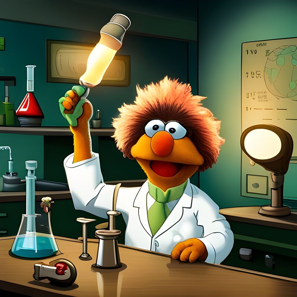 Beaker from Muppets as Mad Scientist