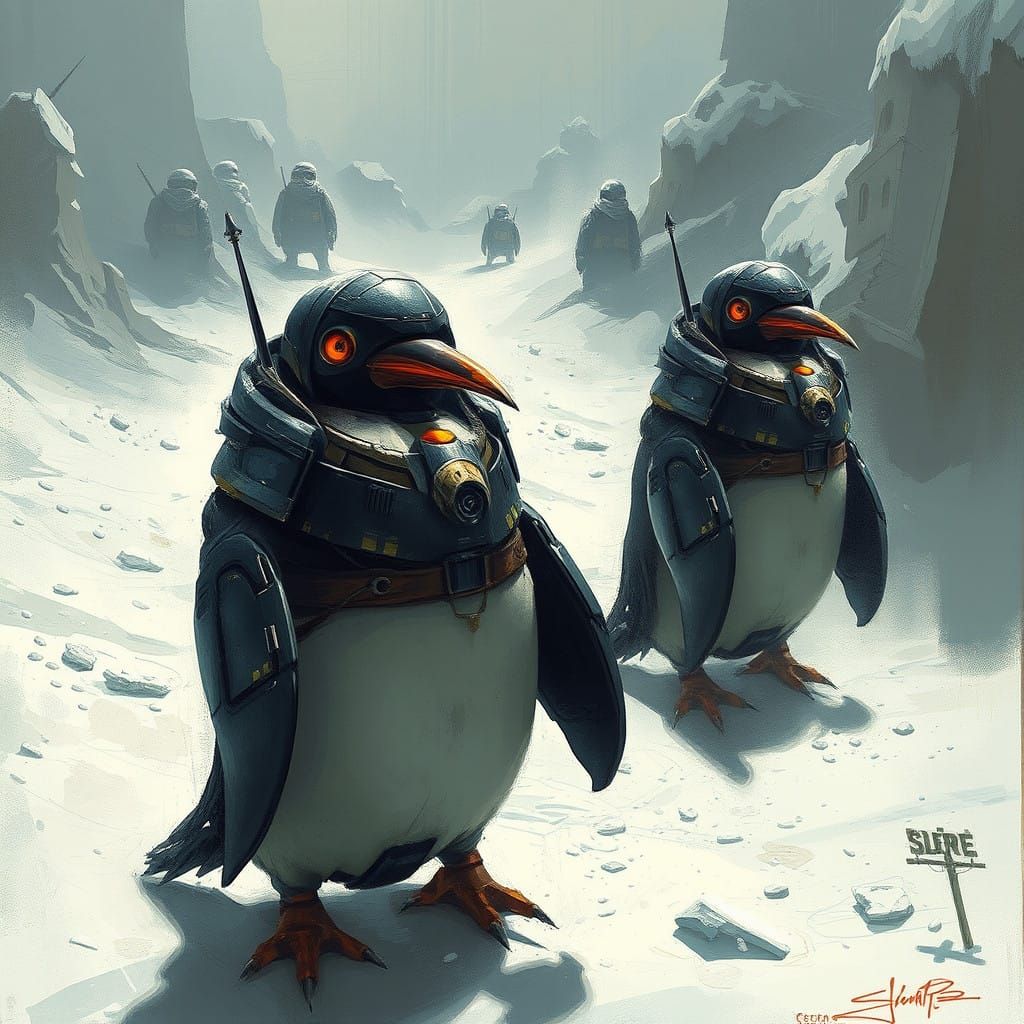 Release the armored stealthy robot penguins with poisonous b...