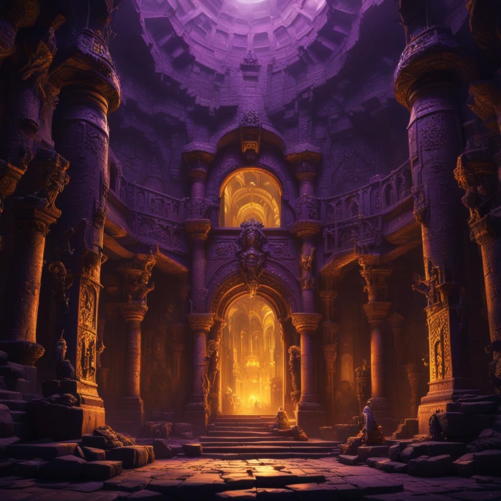 Dark Fantasy Dungeon Concept Art in 8K Resolution