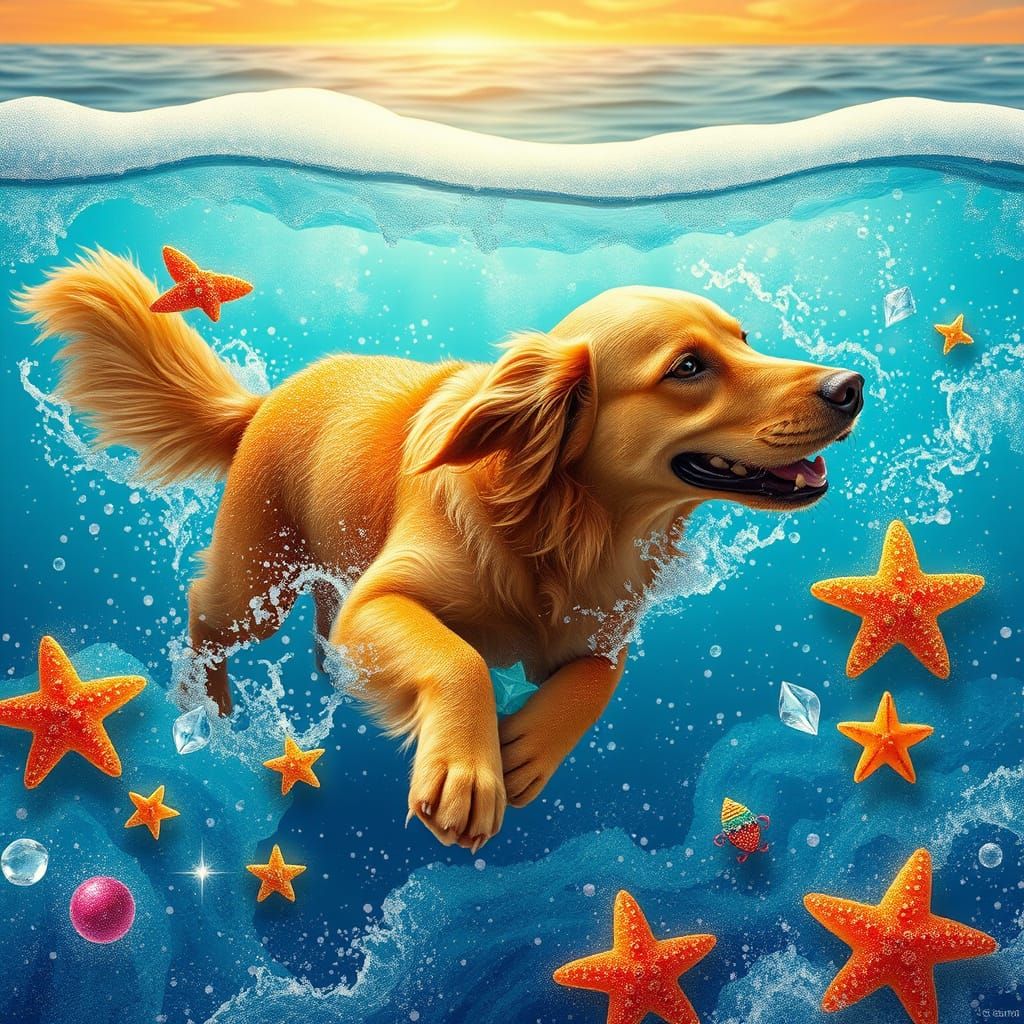 Soda Ocean with Gummy Candy Dolphins