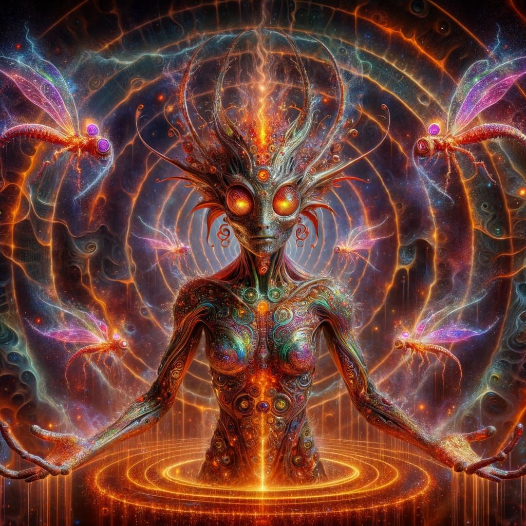 Ethereal Android Empress Rises with Celestial Power