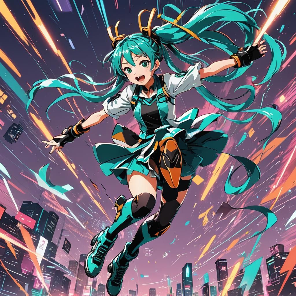 Miku Mormor Jumping: Anime Action in Manga Style