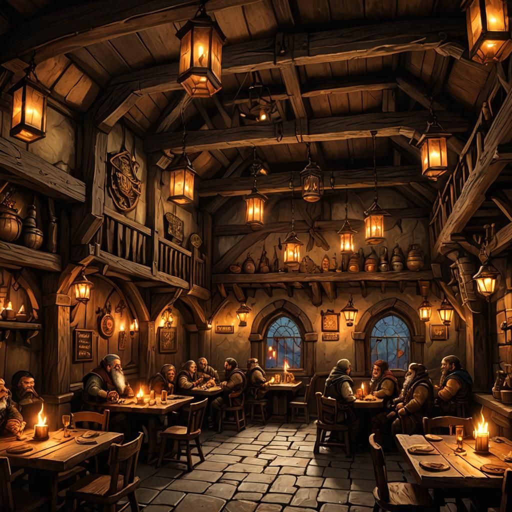 The inside of the tipsy tavern. Dnd style