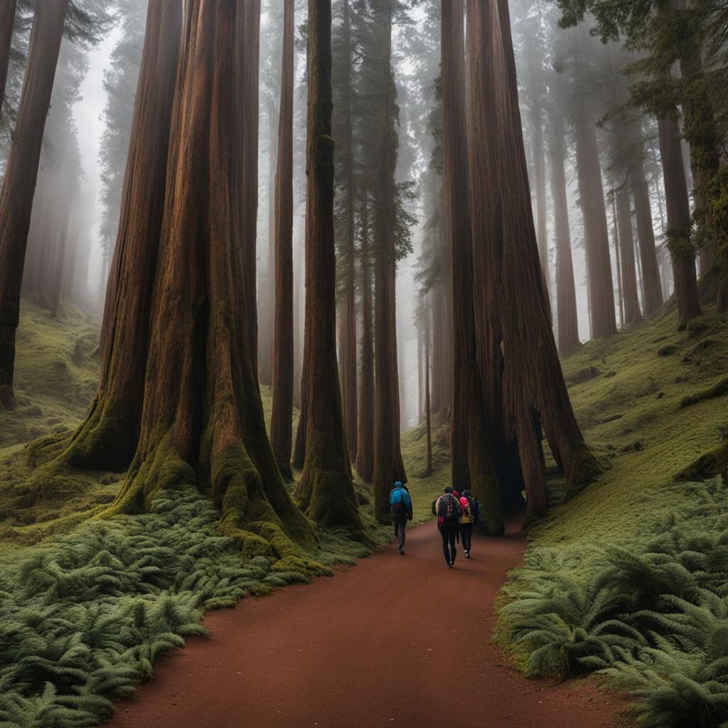 Young People Walking: AI Generated Image