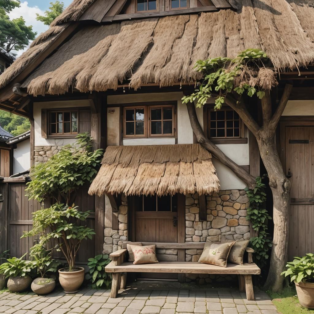 Charming Rustic Countryside House with Thatched Roof