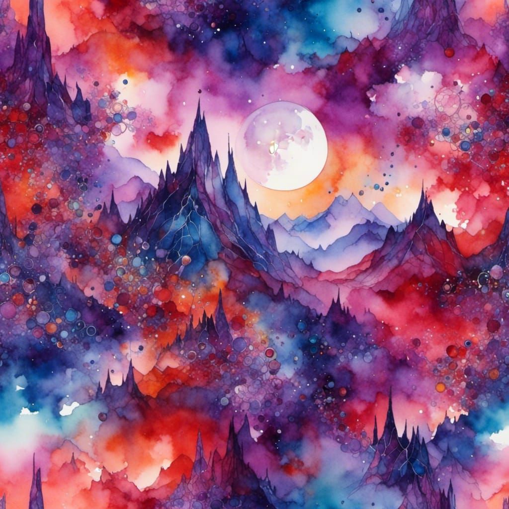 Spiraling Peaks and Dancing Clouds in a Mythical Range