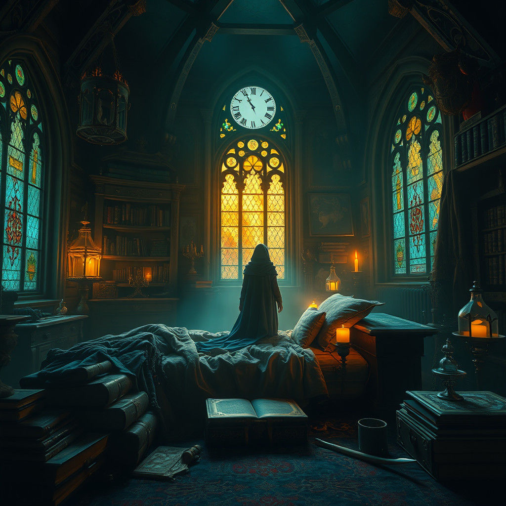 Mystical Awakening at Dawn in Fantasy Chamber