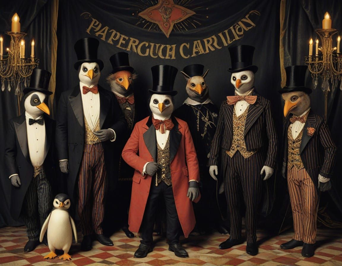 penguin harlequin dark carnival bosch