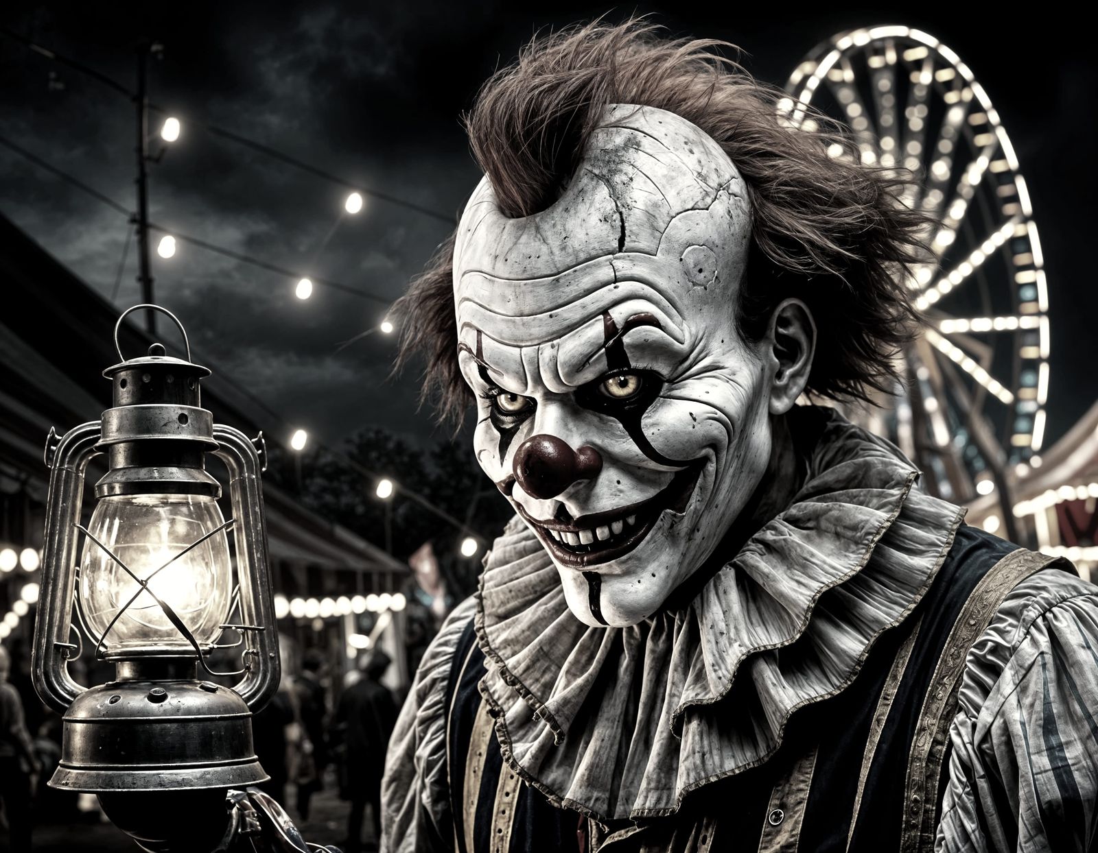 Haunting Midnight Carnival Scene in Ultra-High Definition