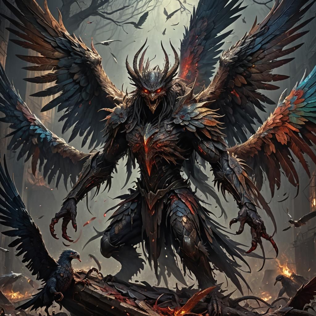 Abyssal Creature Concept Art in Dark Fantasy Style