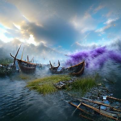 Viking Raid: Seafaring Warriors Attack Village
