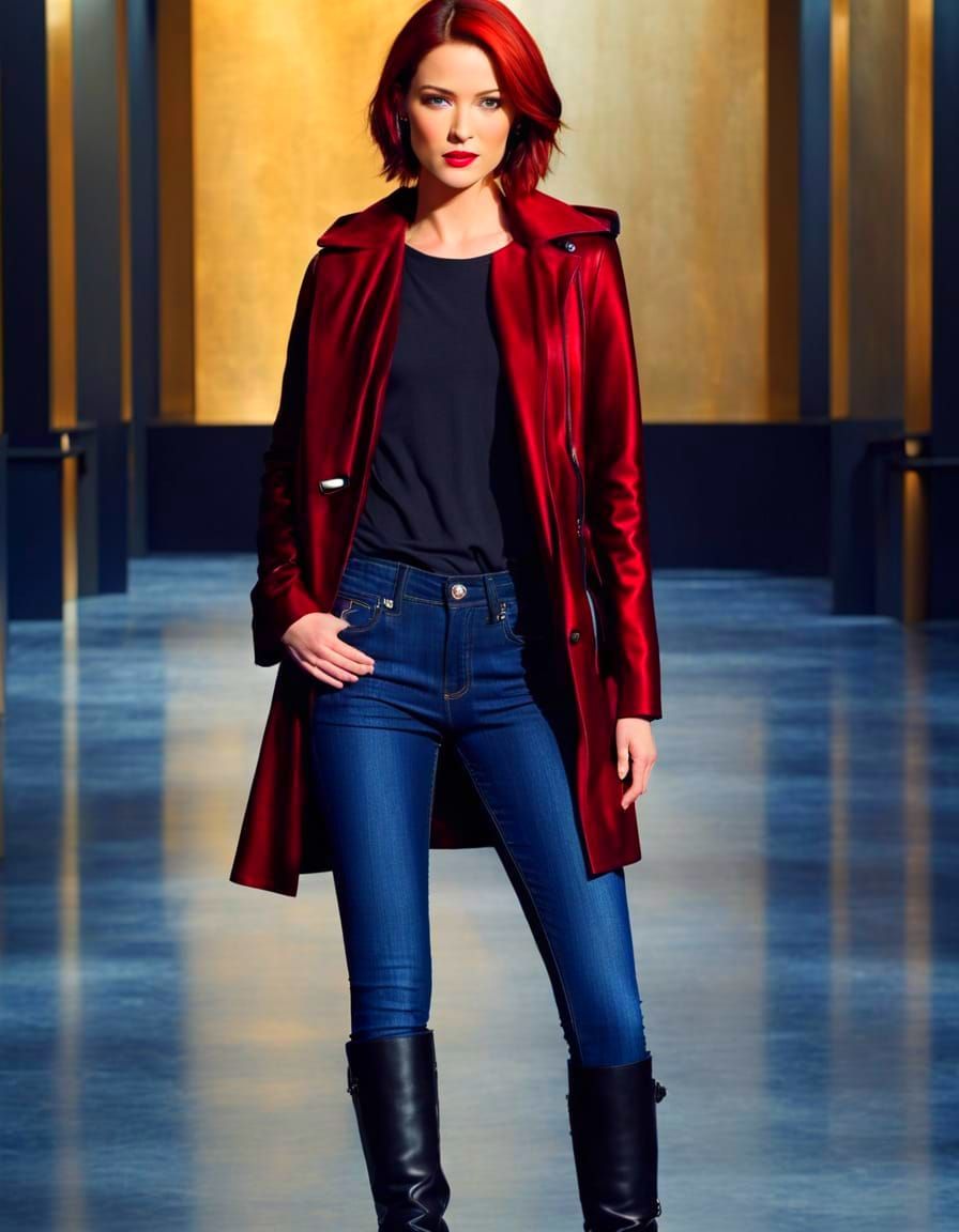 Chyler Leigh in Elegant Art Deco Attire