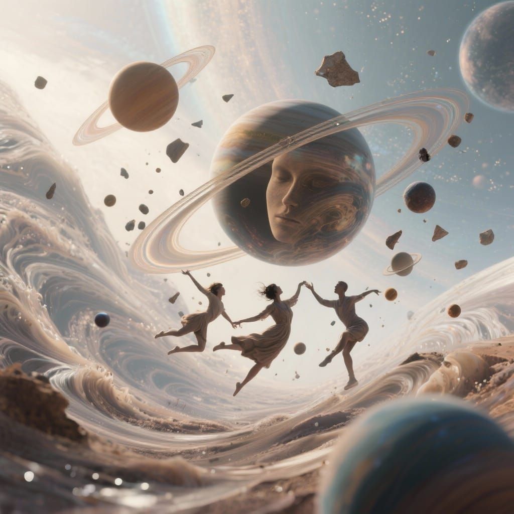 Gravitational Poetry: Celestial Dance in Warped Space