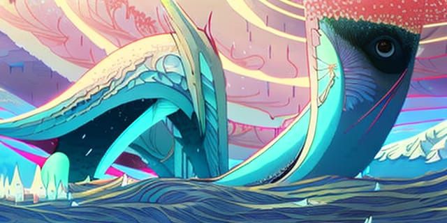 Frozen Ocean Landscape with Aurora Borealis