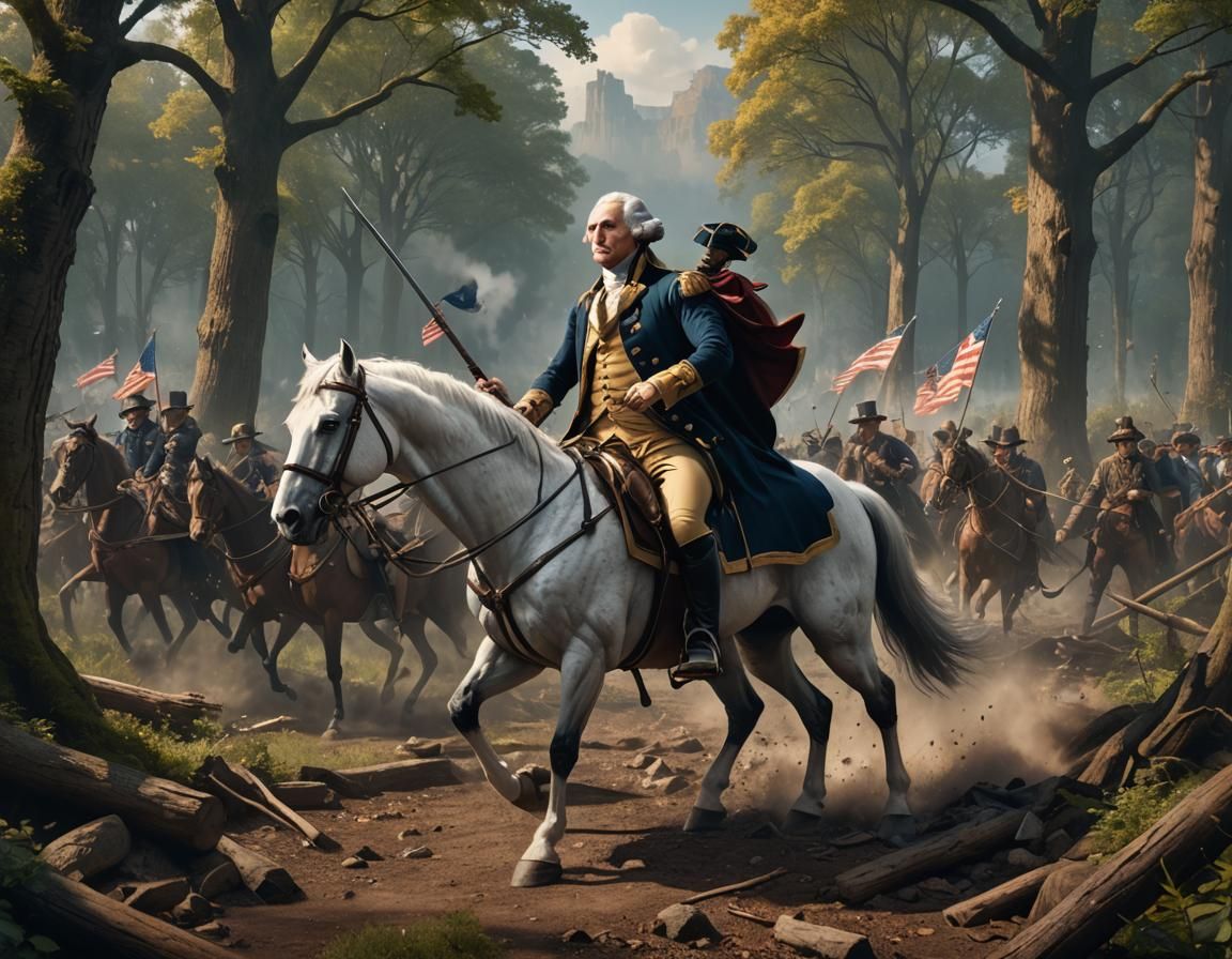 George Washington Hits the Griddy: Detailed Digital Painting