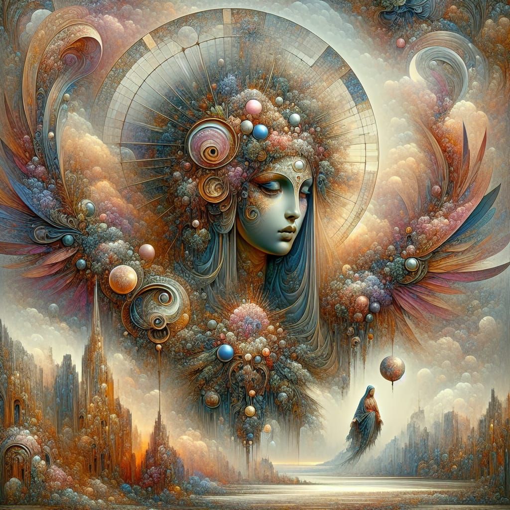 Fantastical Holy Mary Matte Painting