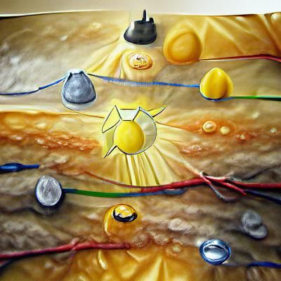 Detailed Painting of Solar System with Sunshine