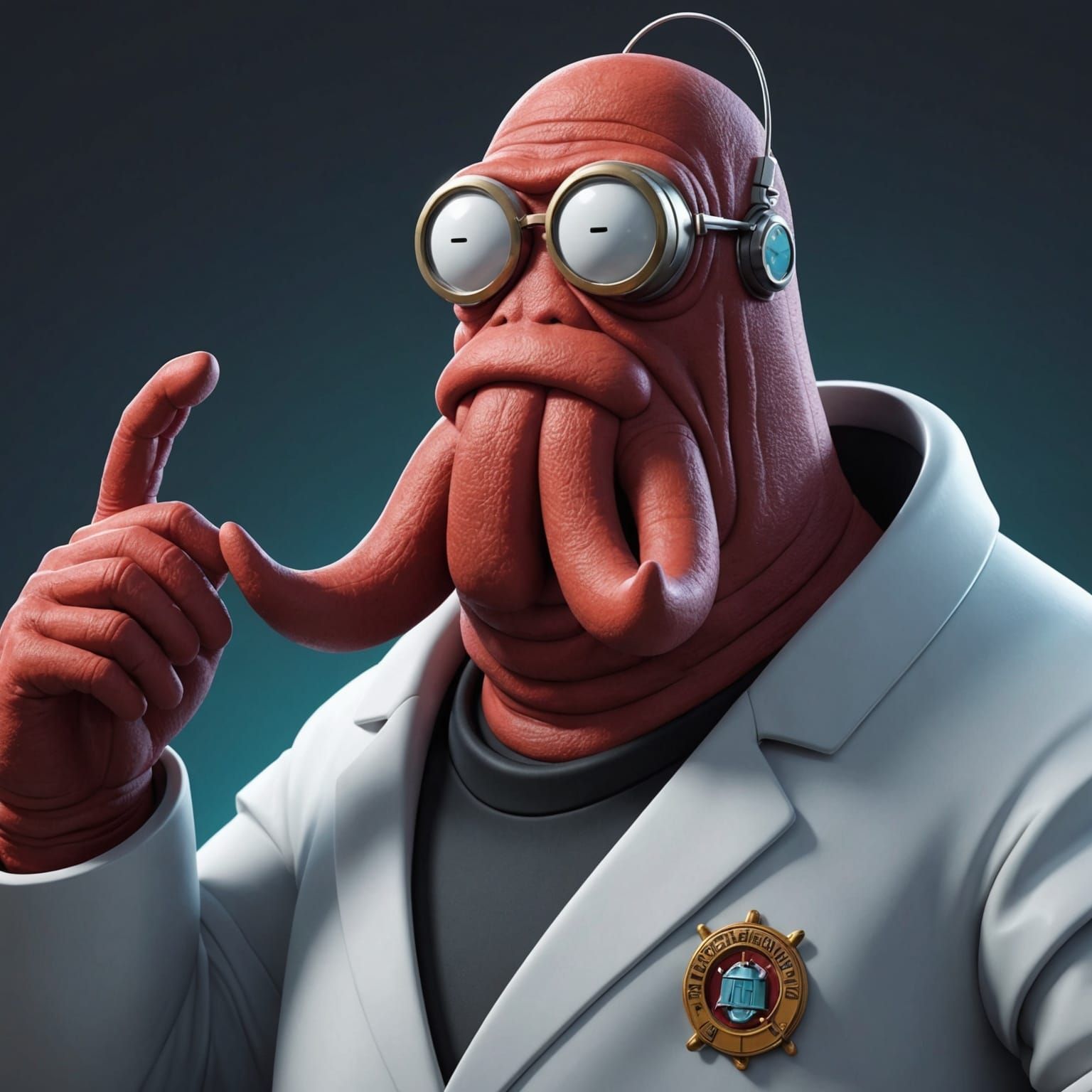 Zoidberg from Futurama in 3D Anime Art