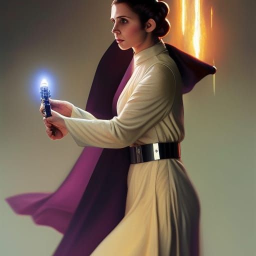 Princess Leia with Sonic Screwdriver: Digital Art