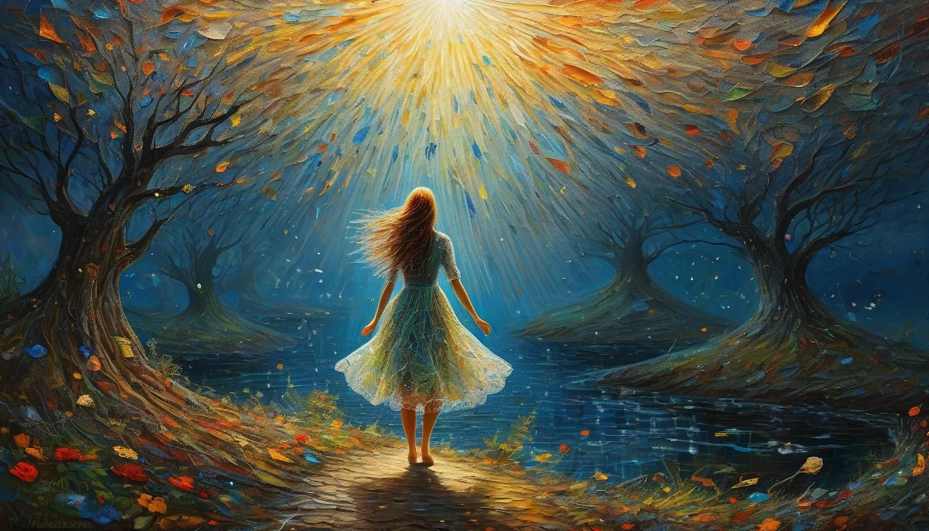 Dreamlike Female Figure in Magical Realism Style