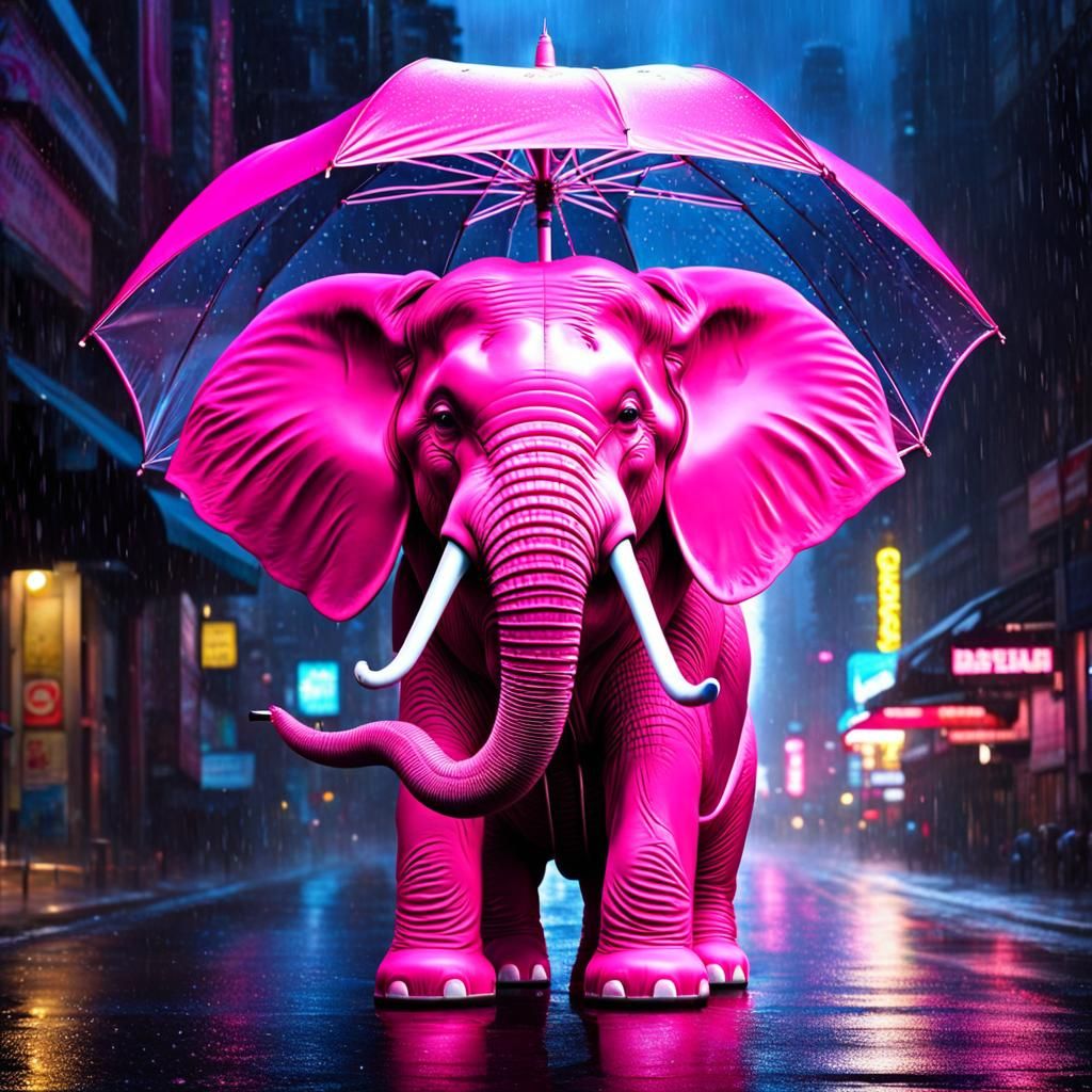 Pink Elephant in the Rain: Dreamcore Disney Cartoon