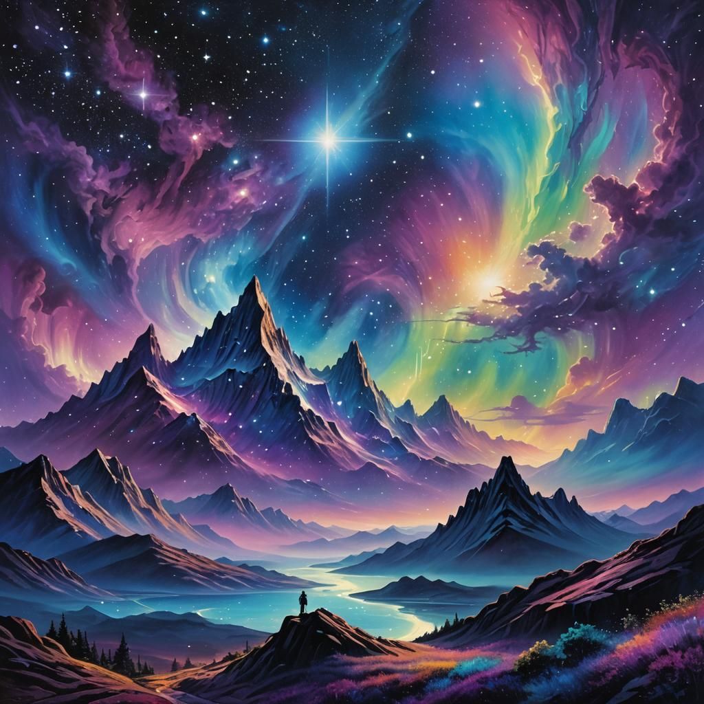 Mysterious Blue Star Emitting Vibrations in Celestial Landsc...