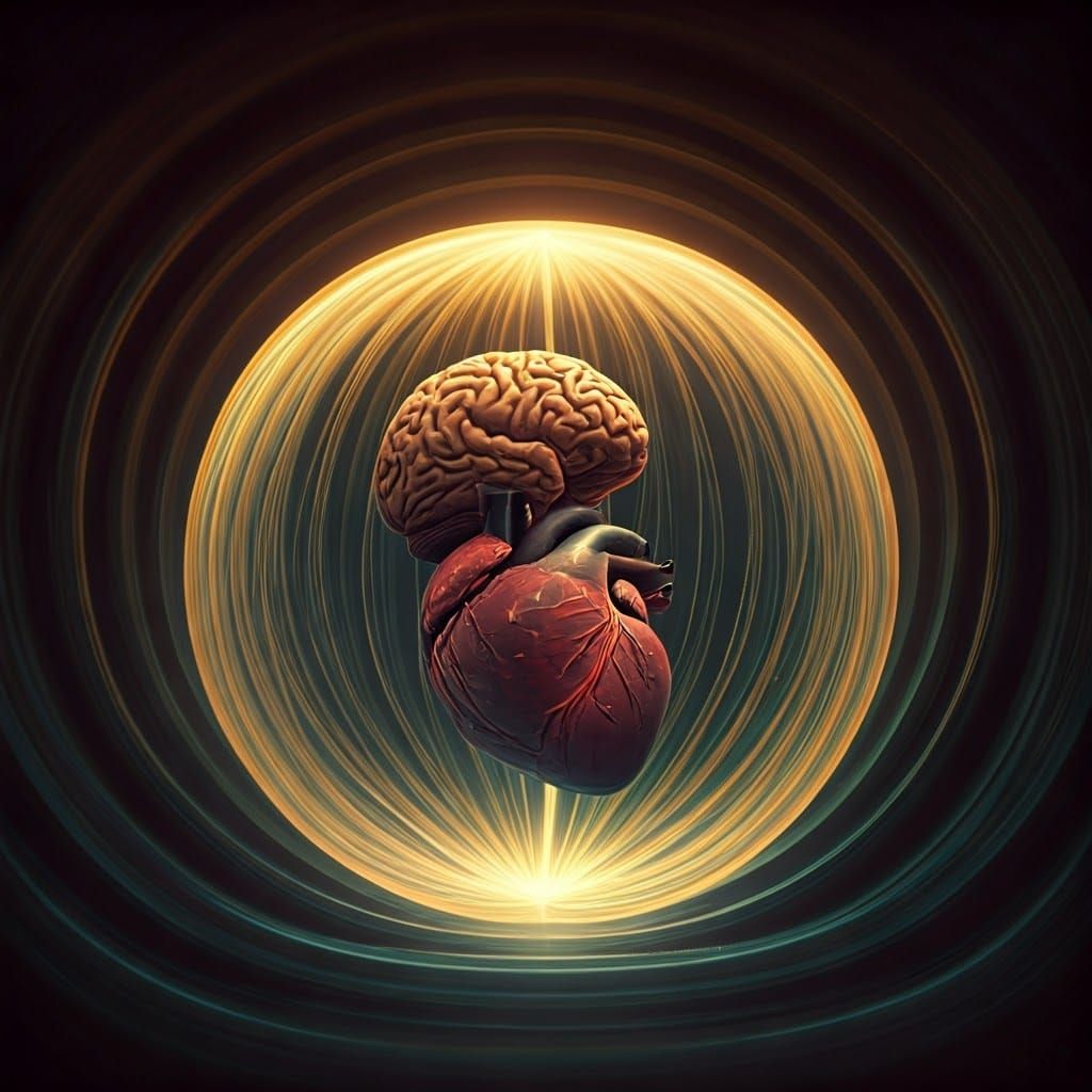 Surreal Brains and Hearts in Dreamlike Digital Art
