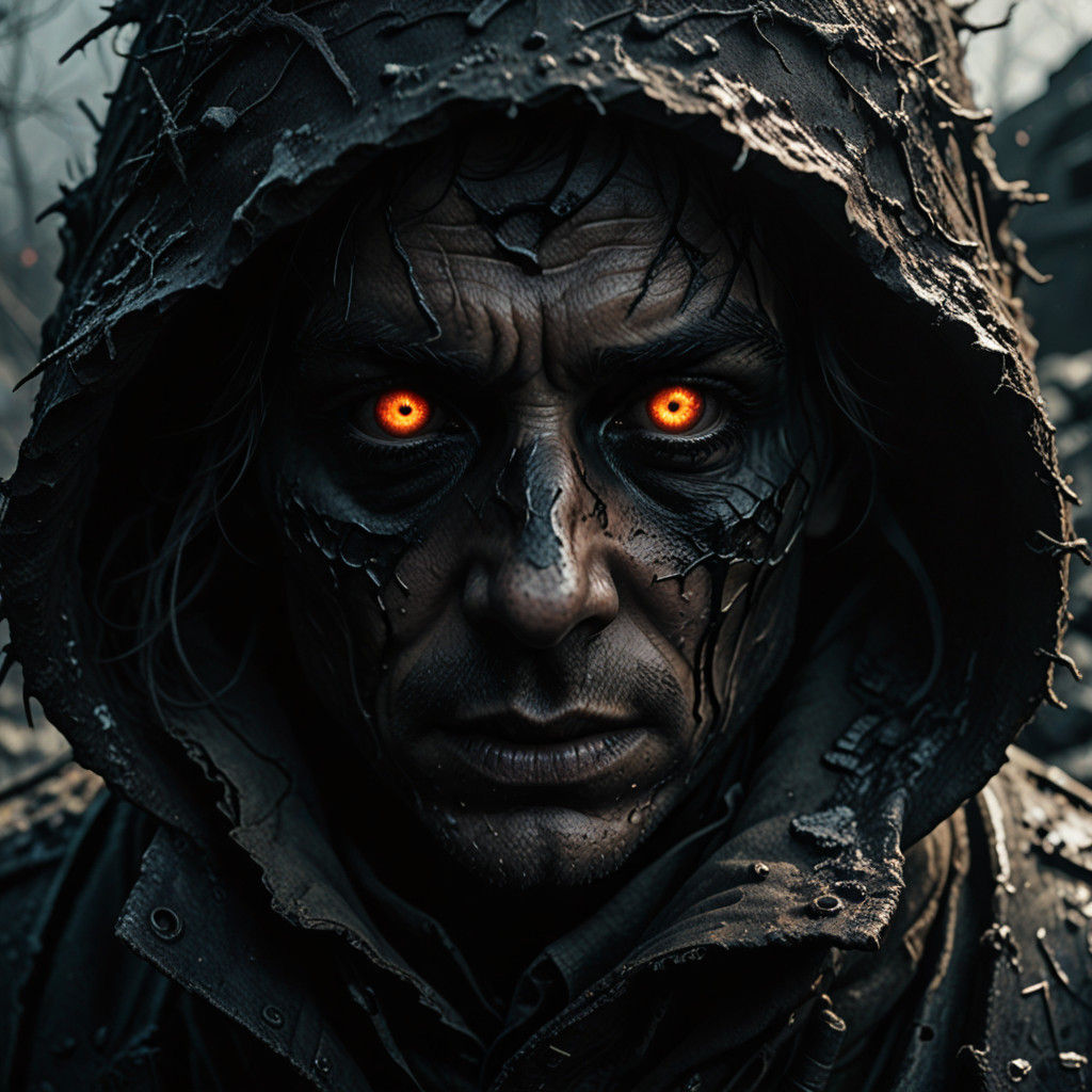 Ominous Abyssal Gaze in Dark Fantasy Setting