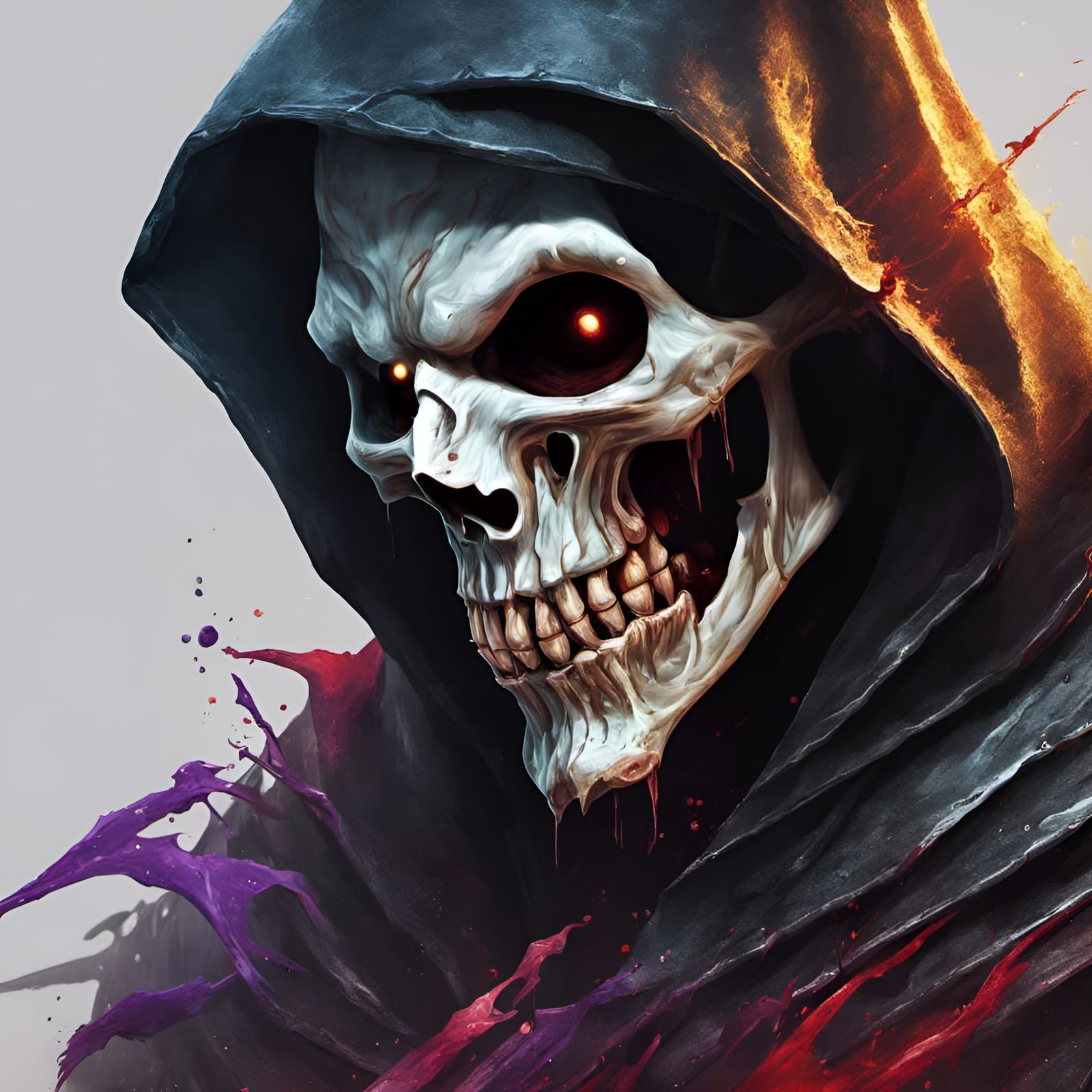 Hyperrealistic Grim Reaper Concept Art