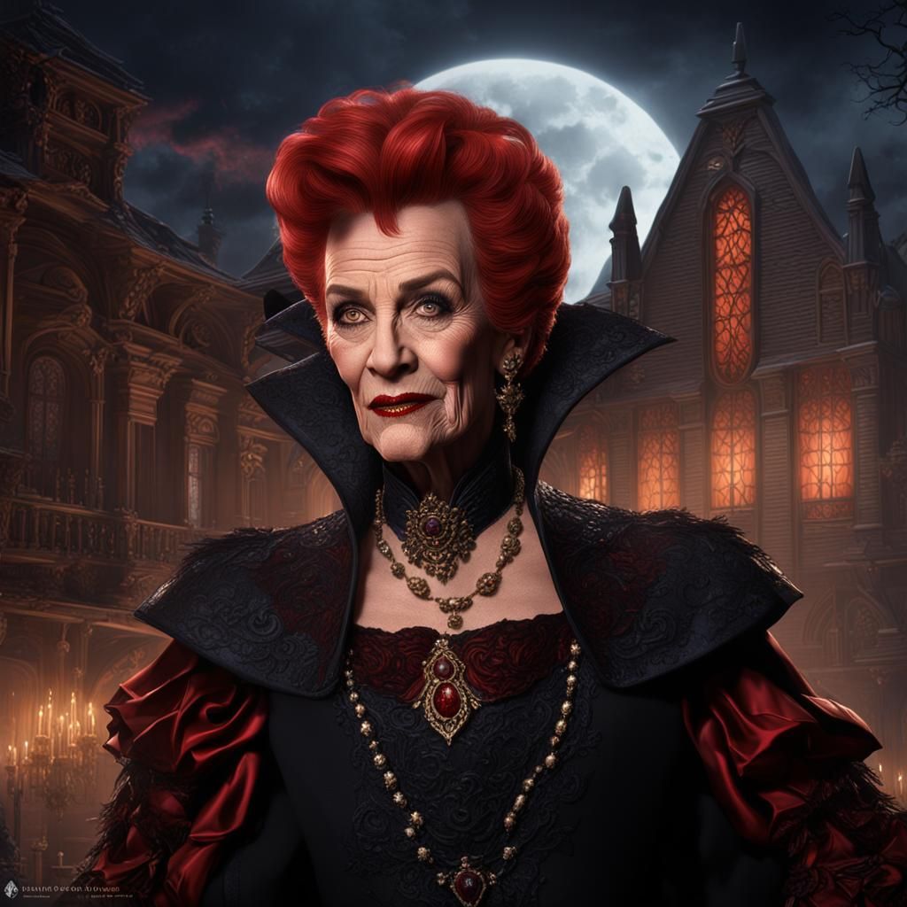 Female Vampire in Detailed Matte Painting Style